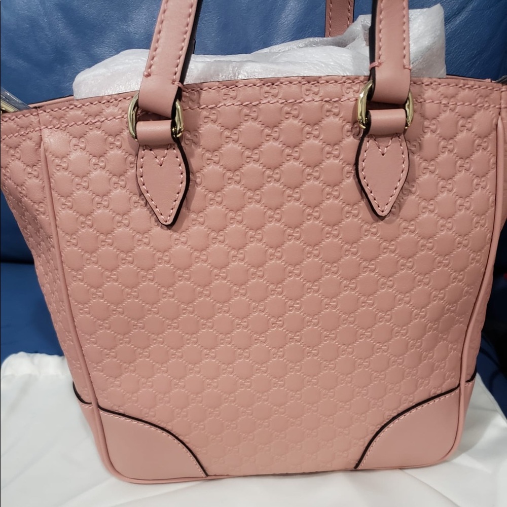 A micro Guccissima Bree in disty pink